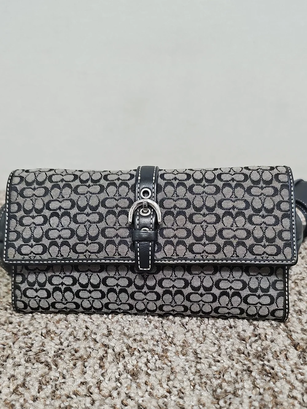 COACH 6376 SOHO SIGNATURE BUCKLE FLAP BAG BFPM-08-169